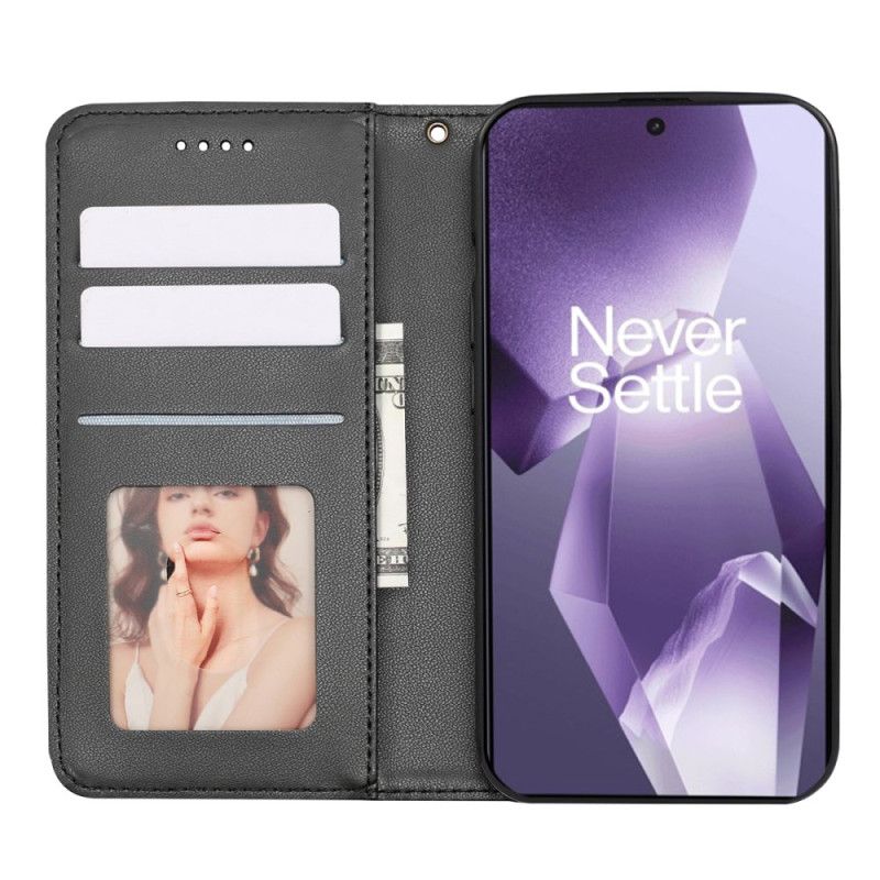 Folio-fodral Oneplus 13r Plånbok Med Rutigt Mönster