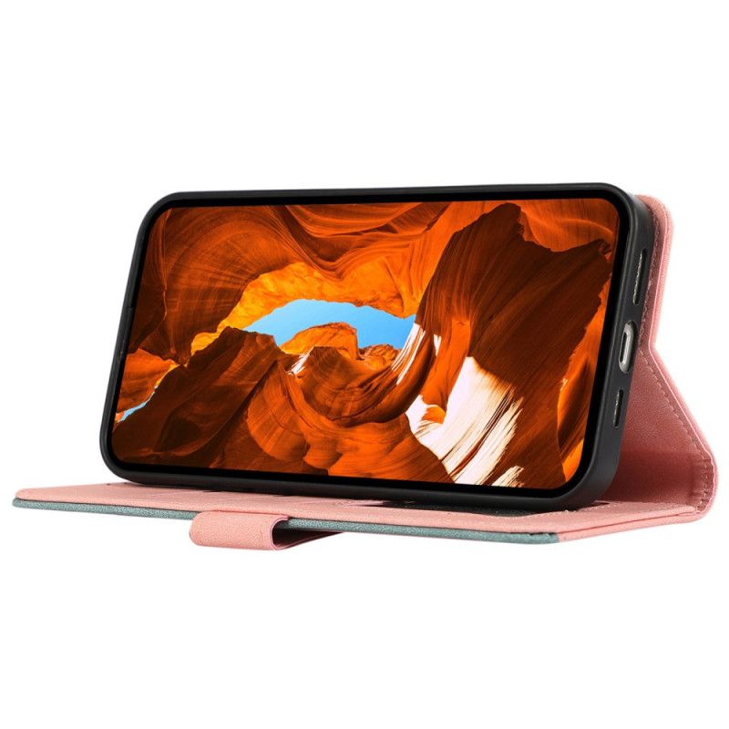 Läderfodral Oneplus 13r Telefonfodral Tvåfärgat Abeel