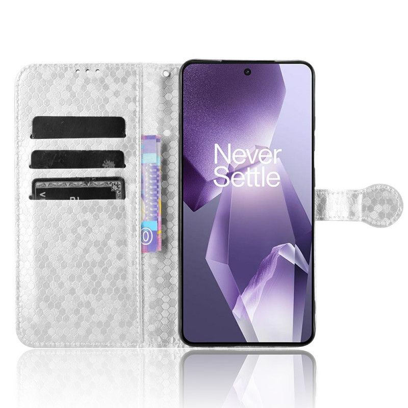 Läderskal Fodral Oneplus 13r Glänsande Prickar