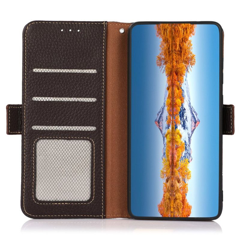 Läderskal Fodral Oneplus 13r Khazneh Läder Rfid-skydd