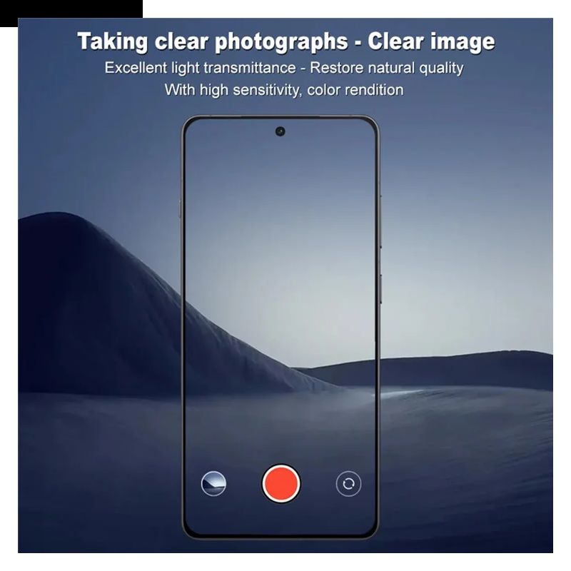 Linsskydd I Härdat Glas För Oneplus 13r (svart Version)
