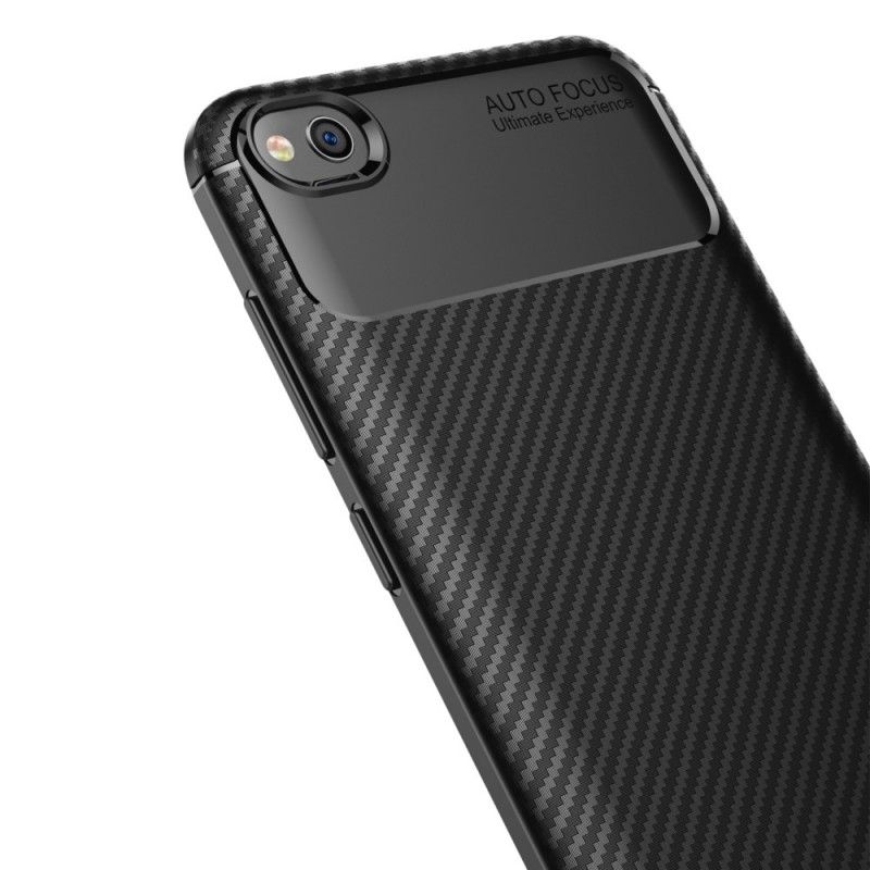 Skal Xiaomi Redmi Go Svart Flexibel Flexibel Kolfiberstruktur