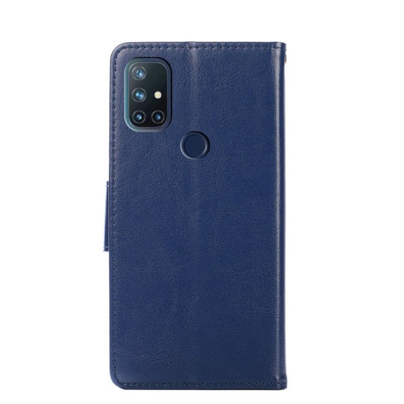 Fodral för OnePlus Nord N10 Svart Färgläderstil