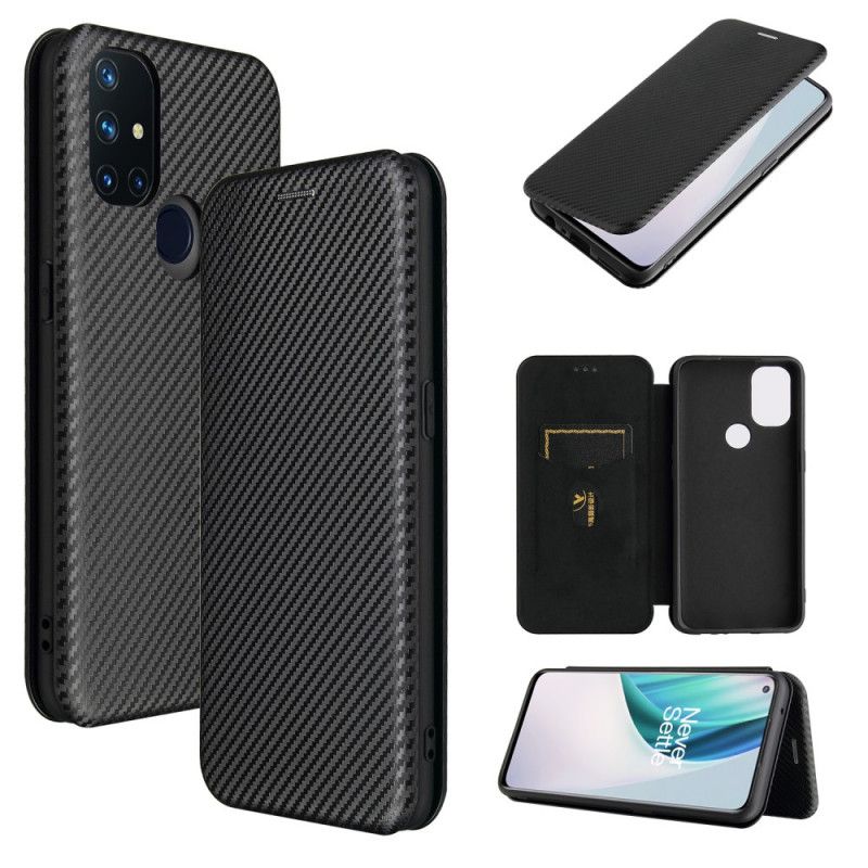 Folio-fodral OnePlus Nord N10 Svart Kolfiber