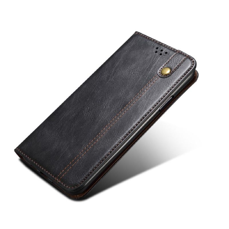 Folio-fodral OnePlus Nord N10 Svart Vaxat Konstläder