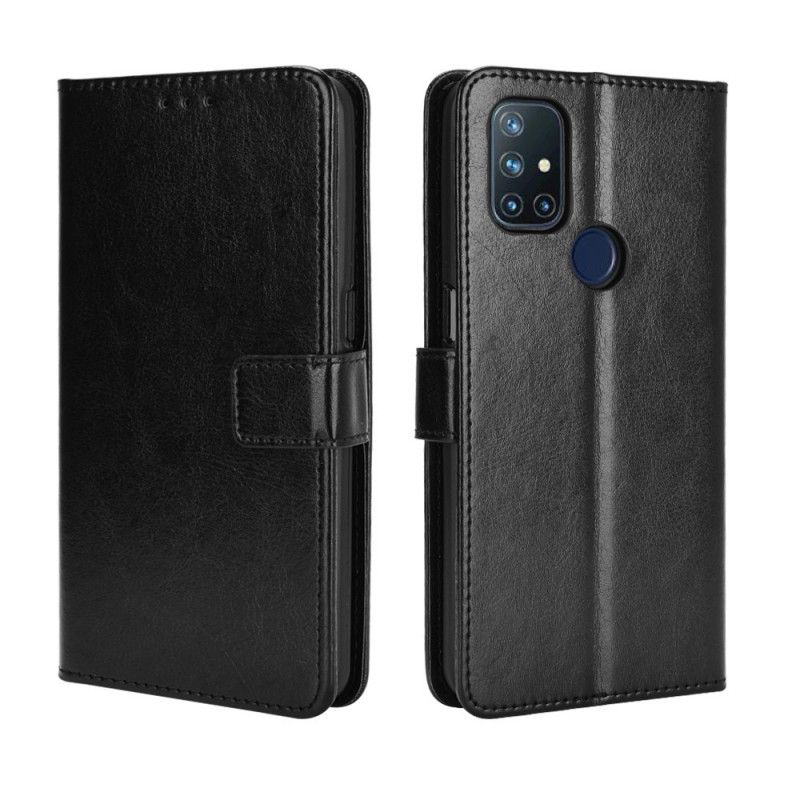 Läderfodral OnePlus Nord N10 Svart Flashigt Konstläder