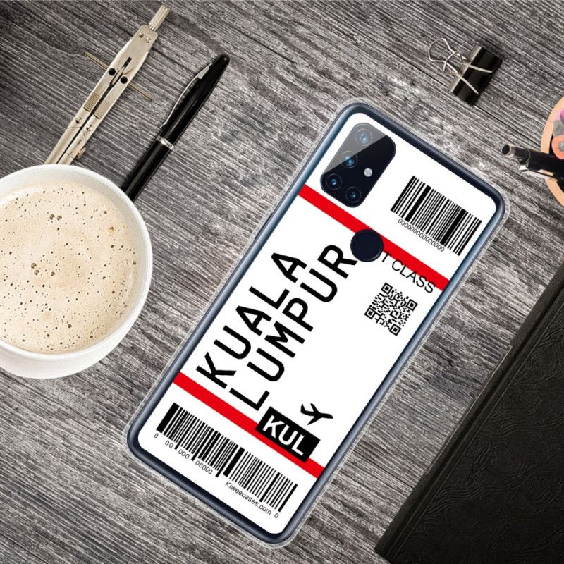 Skal för OnePlus Nord N10 Ombordstigningskort Till Kuala Lumpur