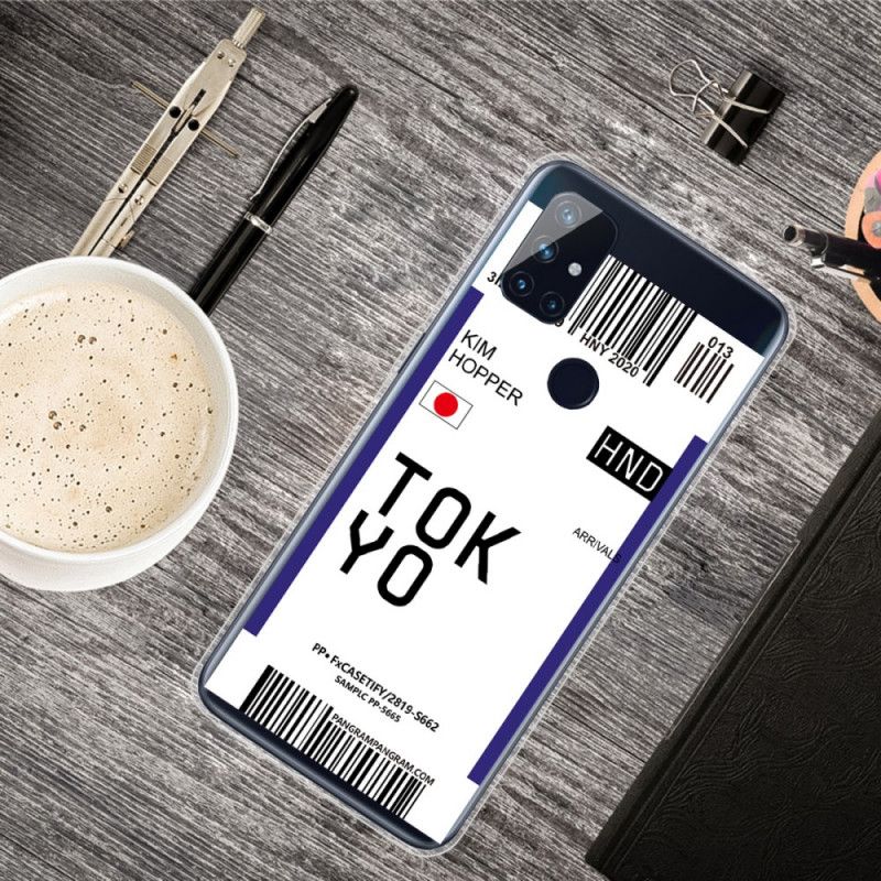 Skal för OnePlus Nord N10 Svart Boarding Pass Tokyo