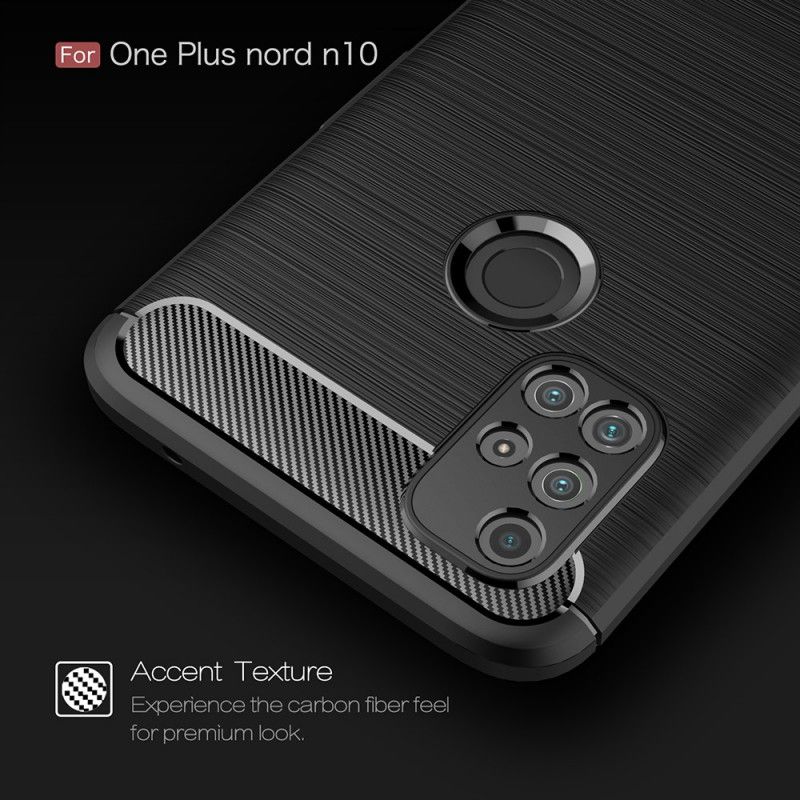Skal OnePlus Nord N10 Svart Borstad Kolfiber