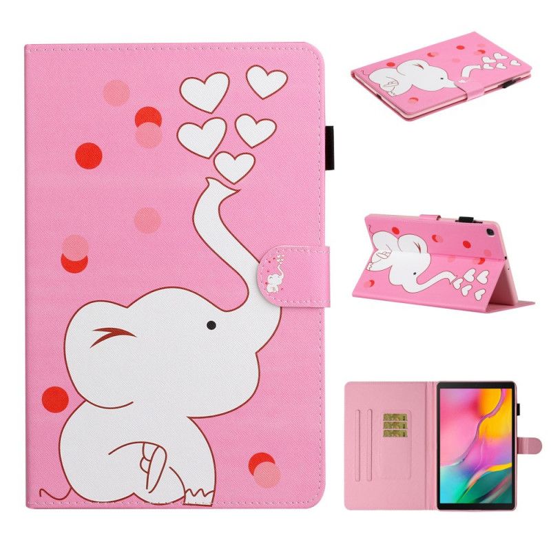 Läderfodral Samsung Galaxy Tab A 8" (2019) Mobilskal Förälskad Elefant