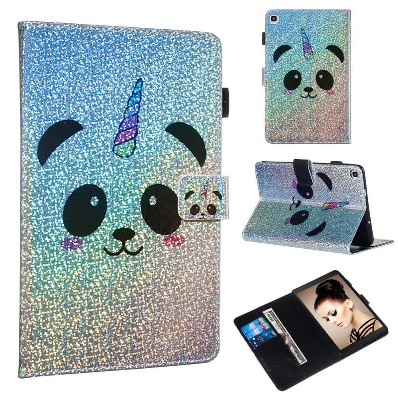 Läderfodral Samsung Galaxy Tab A 8" (2019) Mobilskal Glitterpanda