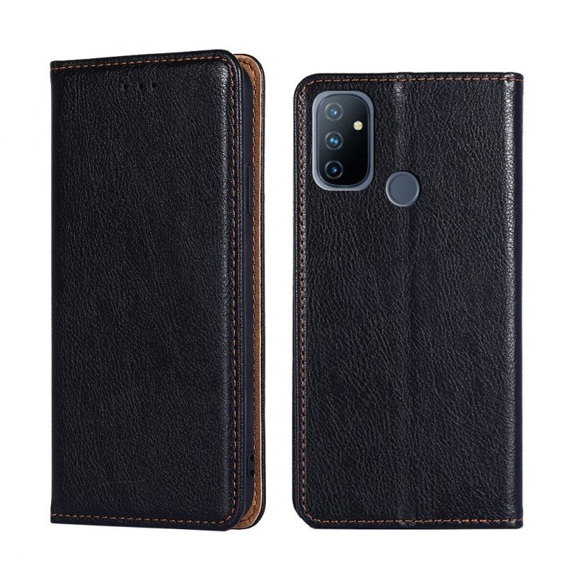 Folio-fodral OnePlus Nord N100 Svart Fin Läderstil