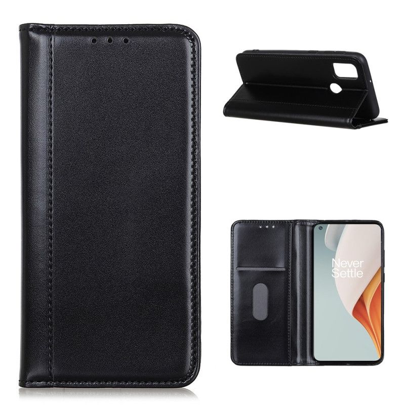Folio-fodral OnePlus Nord N100 Svart Premium Delat Läder