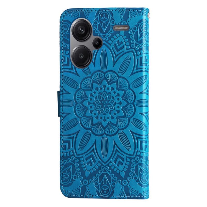 Läderfodral Xiaomi Redmi Note 13 Pro Plus 5g Telefonfodral Solros Med Rem