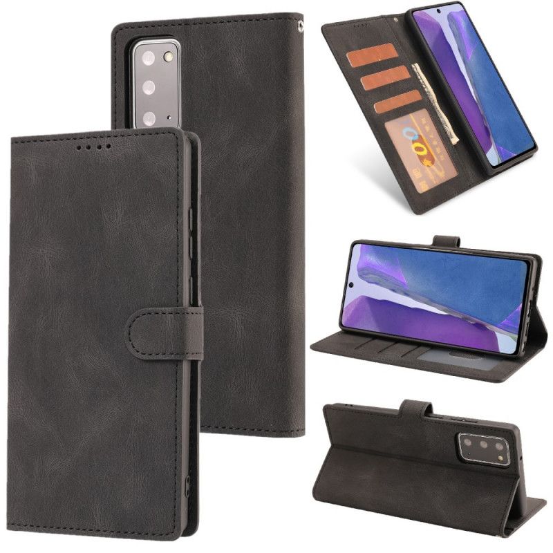 Fodral för Samsung Galaxy S20 FE Svart Klassiskt Vintage Konstläder