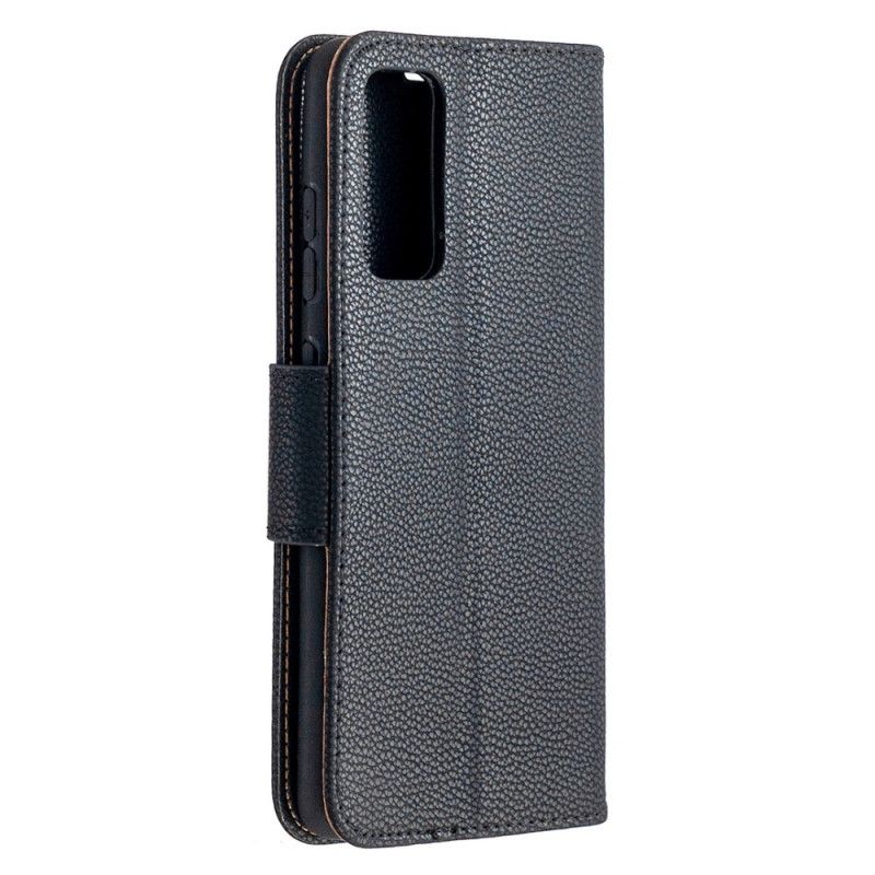 Fodral Samsung Galaxy S20 FE Svart Litchi Sned Flik
