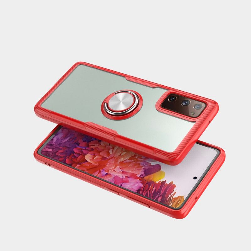 Skal för Samsung Galaxy S20 FE Svart Transparent Ring Och Kol