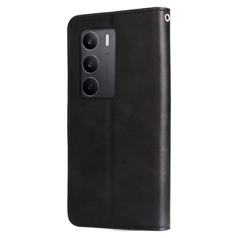 Läderfodral Realme C71 Telefonfodral Dragkedja-ficka