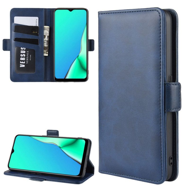 Fodral för Oppo A9 2020 Svart Premium Lädereffekt