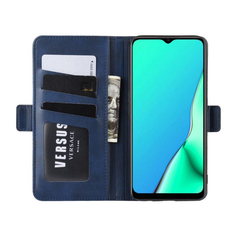 Fodral för Oppo A9 2020 Svart Premium Lädereffekt