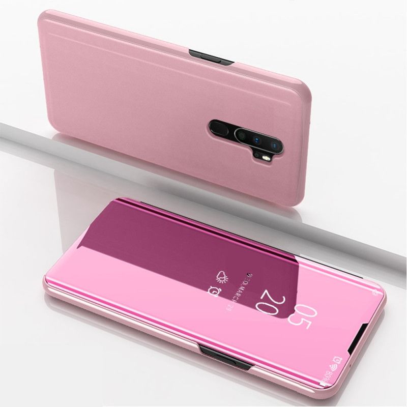 Se Omslag Oppo A9 2020 Svart Spegel Och Konstläder