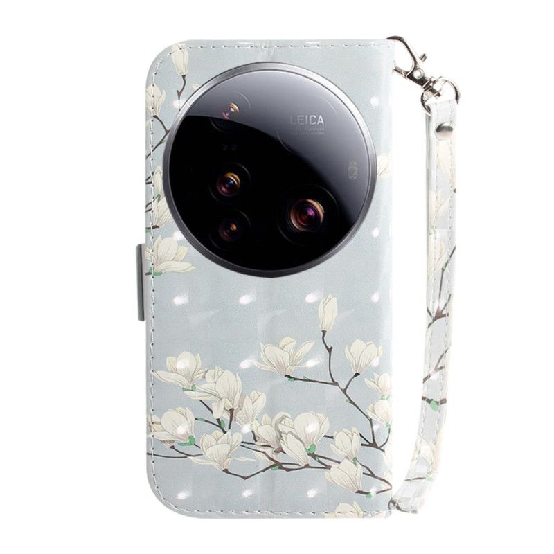 Fodral För Xiaomi 15 Ultra Magnolior Med Snodd