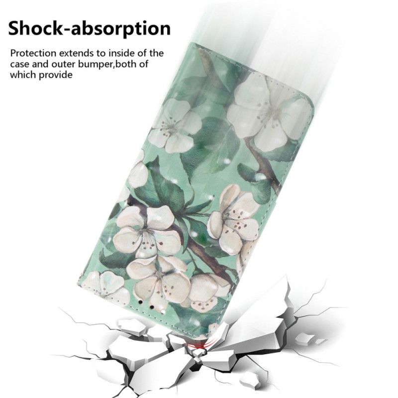 Fodral Xiaomi 15 Ultra Vita Blommor Med Snodd