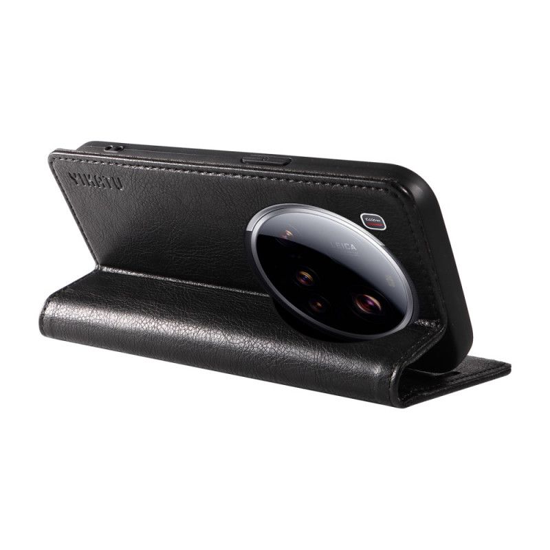 Folio-fodral Xiaomi 15 Ultra Yikatu Litchi-imitation Läder