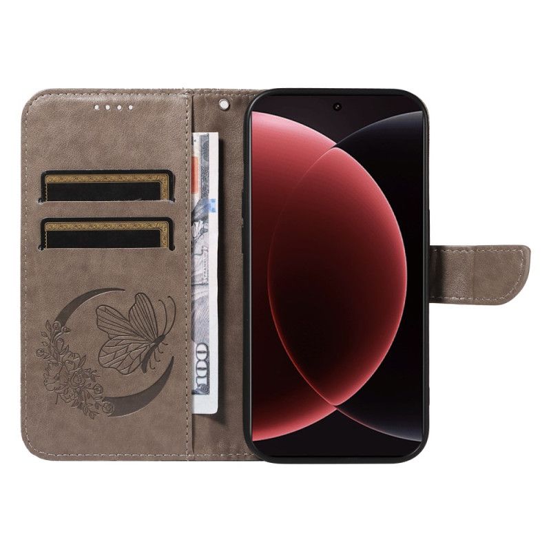 Läderfodral Xiaomi 15 Ultra Telefonfodral Fjärilsdesign