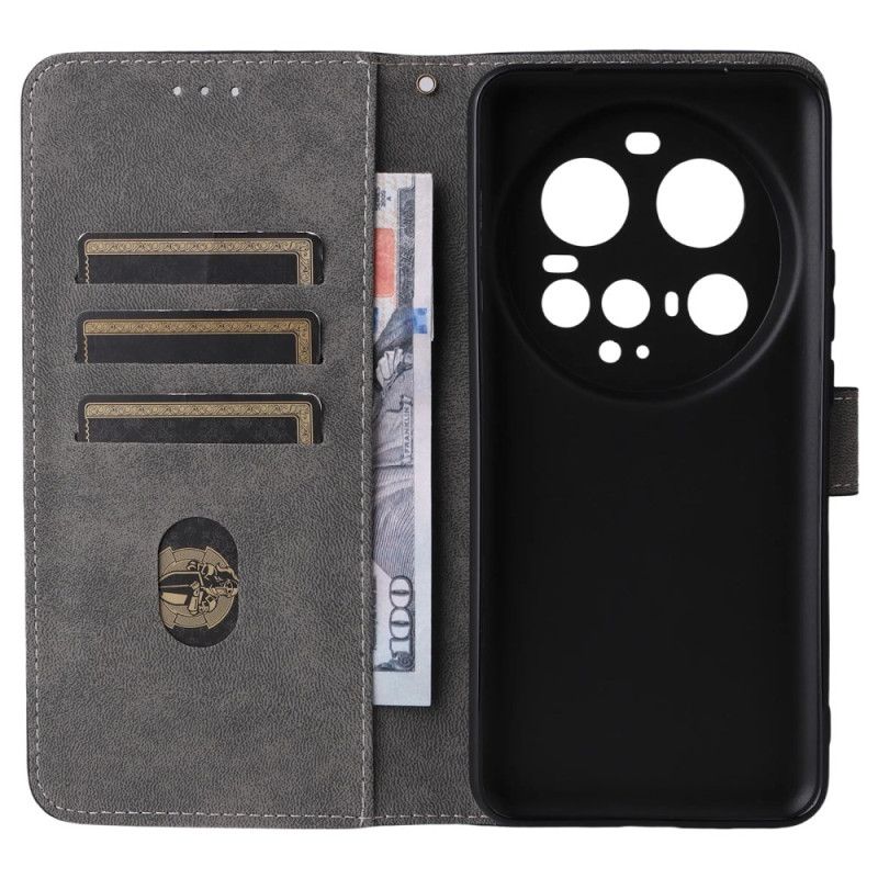 Läderfodral Xiaomi 15 Ultra Telefonfodral Rfid-blockering Med Mockaeffekt