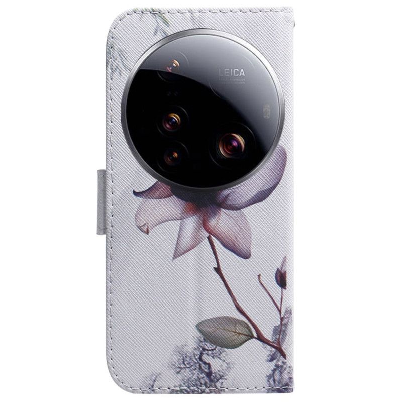 Läderfodral Xiaomi 15 Ultra Telefonfodral Rosa Blomma