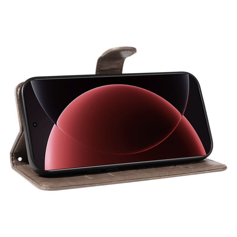 Läderskal Fodral Xiaomi 15 Ultra Blommönster