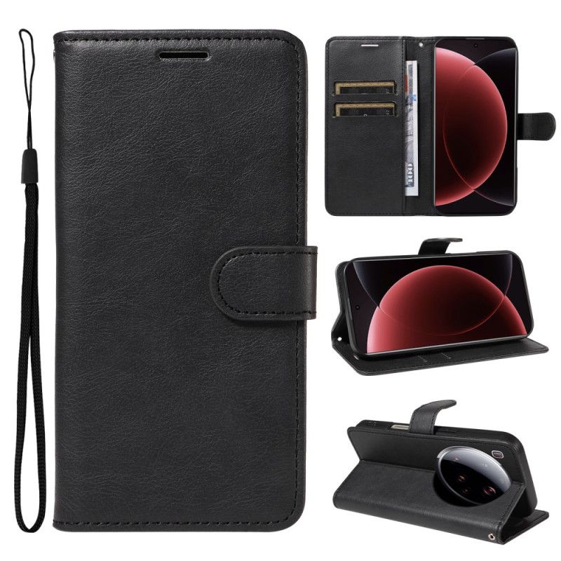 Läderskal Fodral Xiaomi 15 Ultra Enfärgat Konstläder