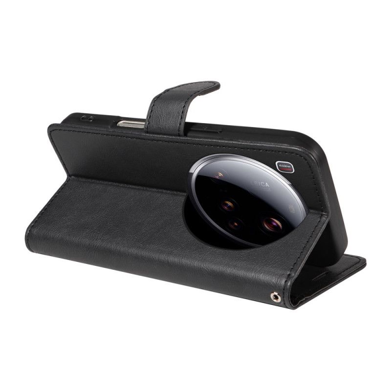 Läderskal Fodral Xiaomi 15 Ultra Enfärgat Konstläder