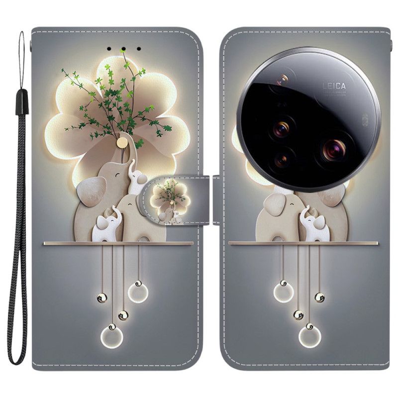 Läderskal Fodral Xiaomi 15 Ultra Mönsterelefant