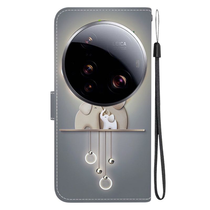 Läderskal Fodral Xiaomi 15 Ultra Mönsterelefant