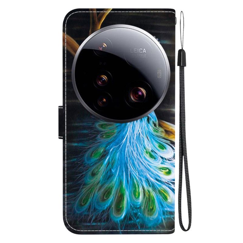 Läderskal Fodral Xiaomi 15 Ultra Påfågel