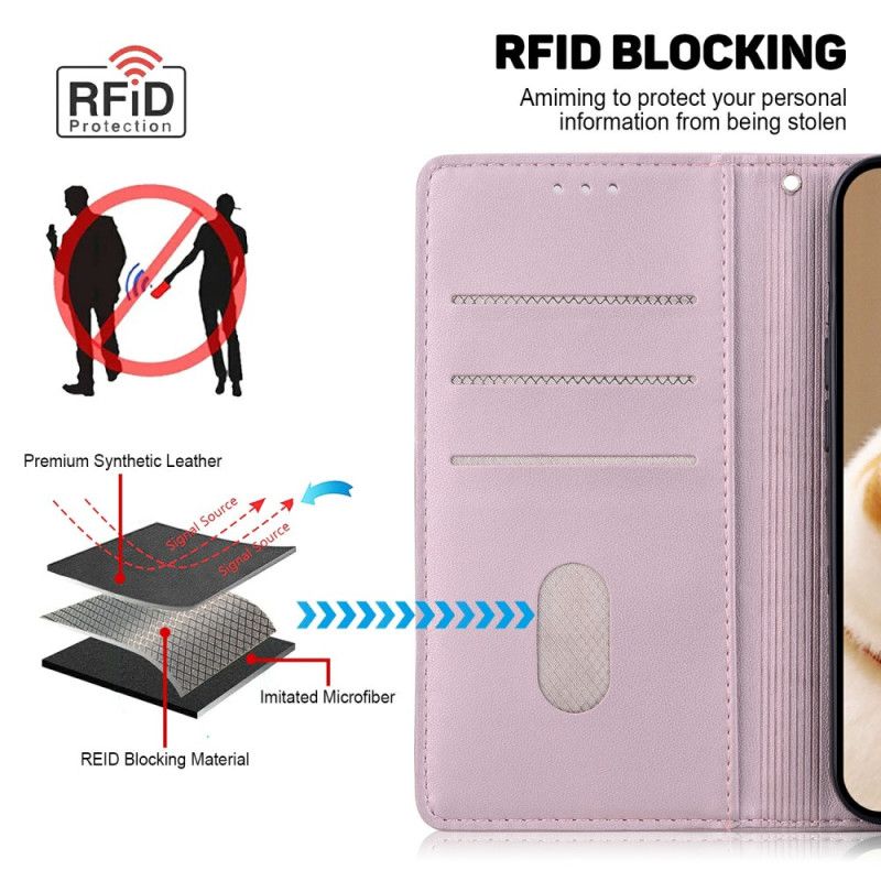 Läderskal Fodral Xiaomi 15 Ultra Rfid-blockerande Och Kattungemönster
