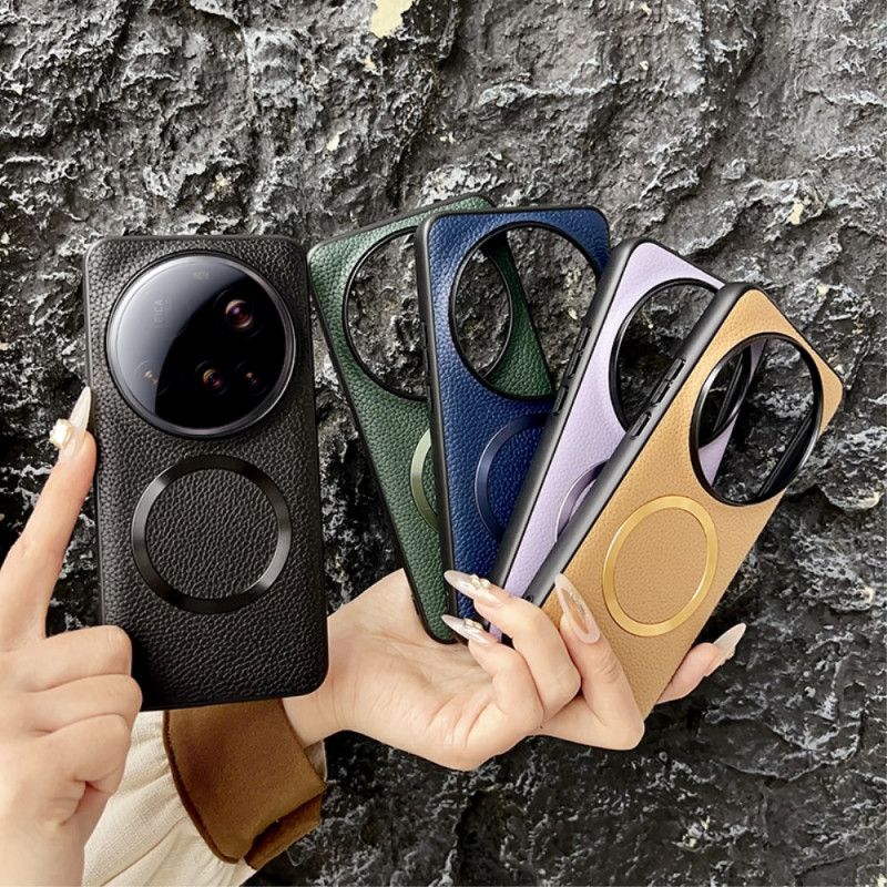 Skal För Xiaomi 15 Ultra Kompatibel Med Magsafe-lychee-lädereffekt