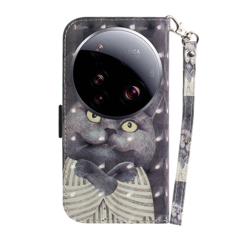 Skyddsfodral Xiaomi 15 Ultra Grå Katt Med Snodd