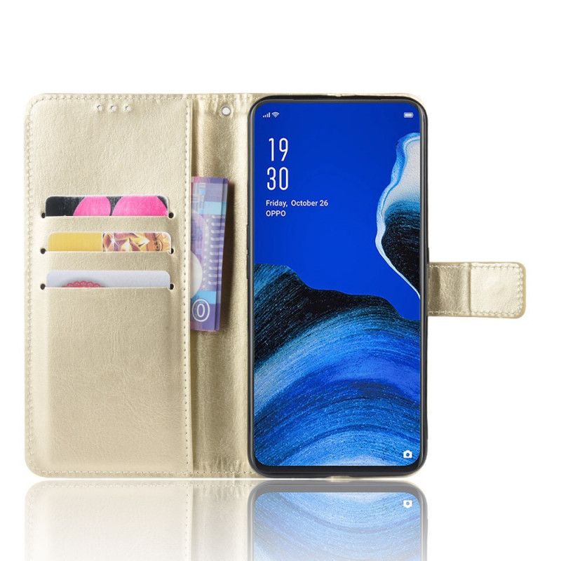 Fodral Oppo Reno 2Z Svart Flashigt Konstläder