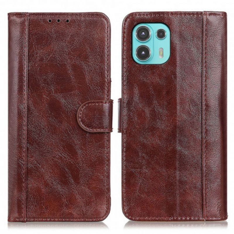 Fodral Motorola Edge 20 Lite Split Shiny Leather Style