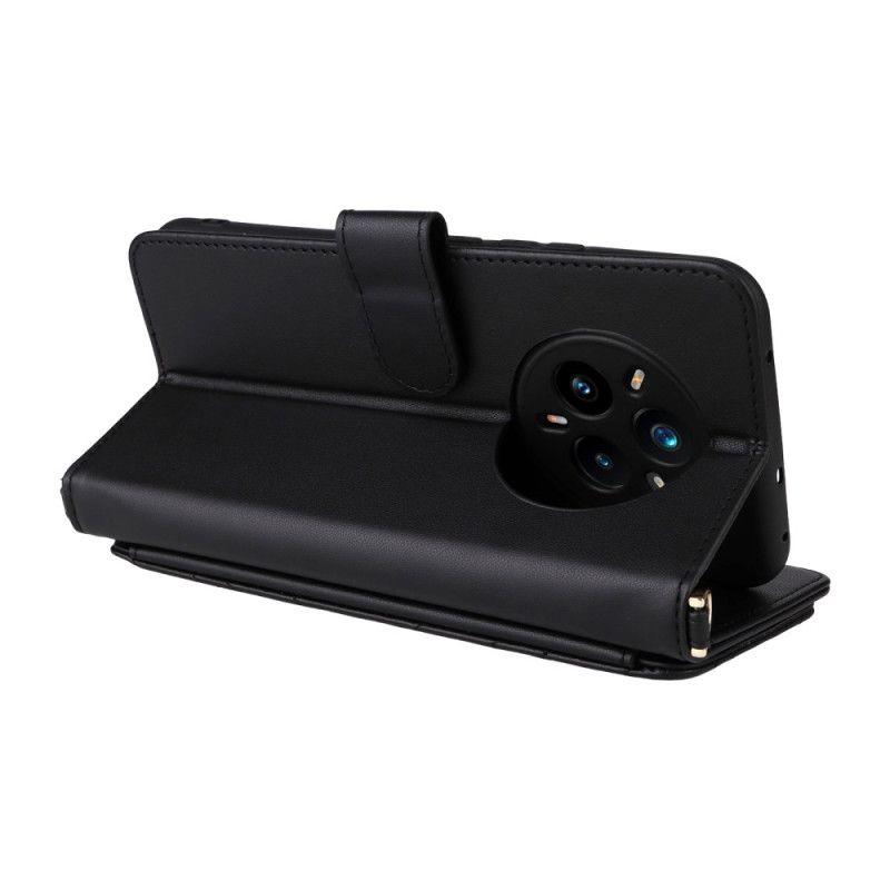 Läderskal Fodral Realme 14 Pro Plus 5g Premium Med Axelrem Och Axelrem