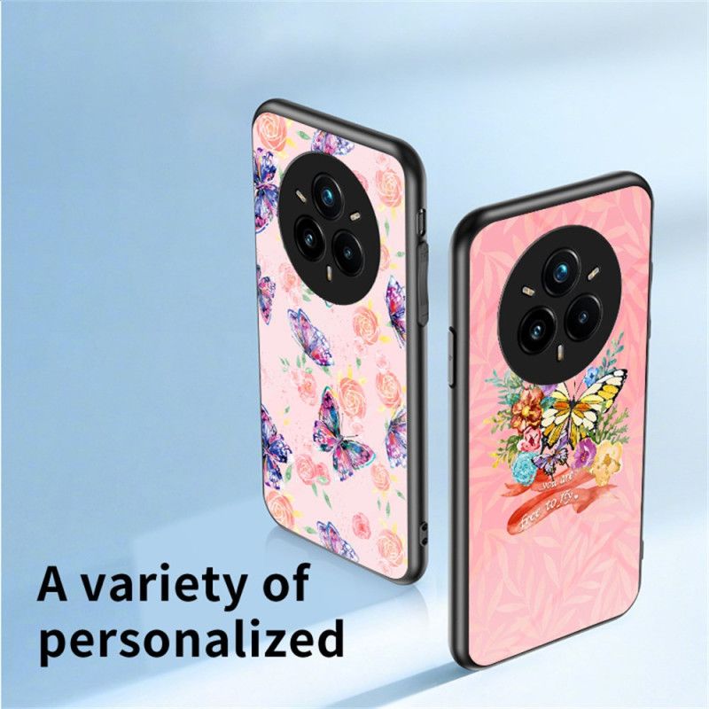 Skal Realme 14 Pro Plus 5g Fjärilar I Härdat Glas