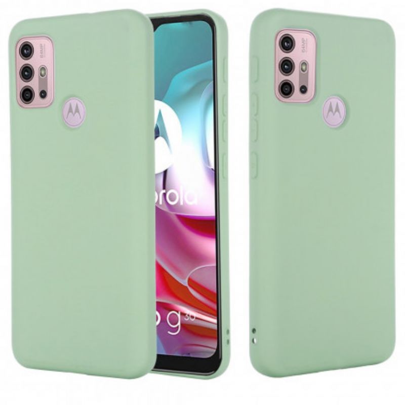 Skal Moto G30 / G10 Flytande Silikon Med Rem