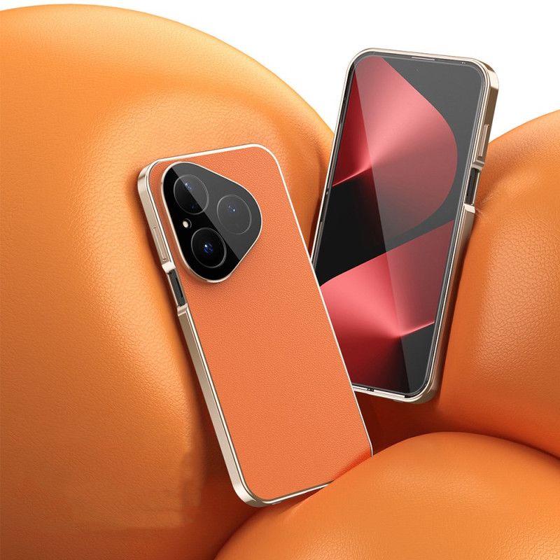 Skal För Huawei Pura 80 Läderdesign Och Skärmskydd I Härdat Glas