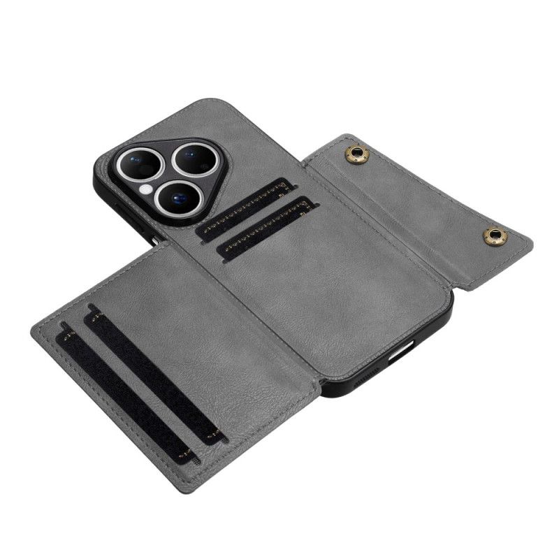 Skal Huawei Pura 80 Telefonfodral Lädereffekt Korthållare