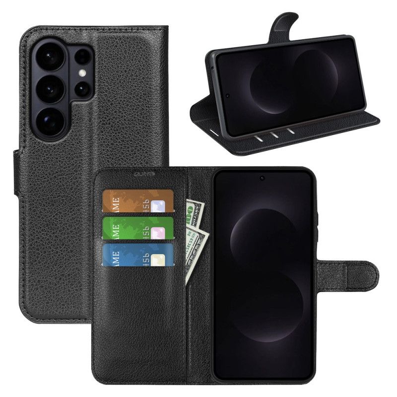 Fodral För Samsung Galaxy S26 Ultra Litchi-konstläder