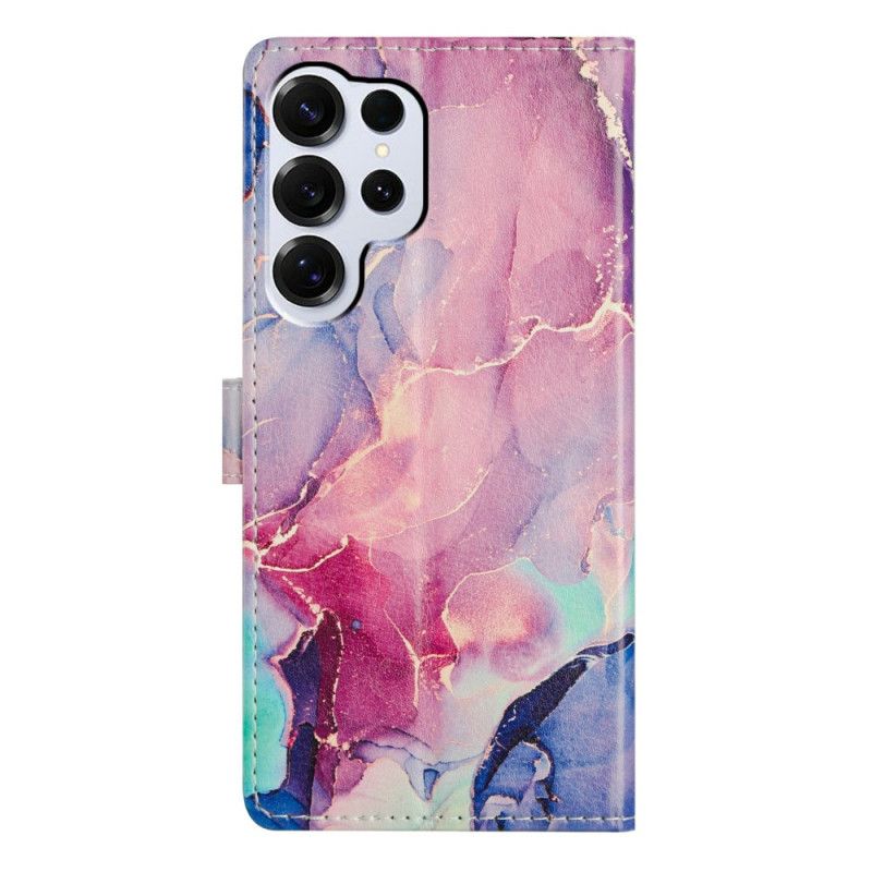 Fodral Samsung Galaxy S26 Ultra Grön Och Rosa Marmor