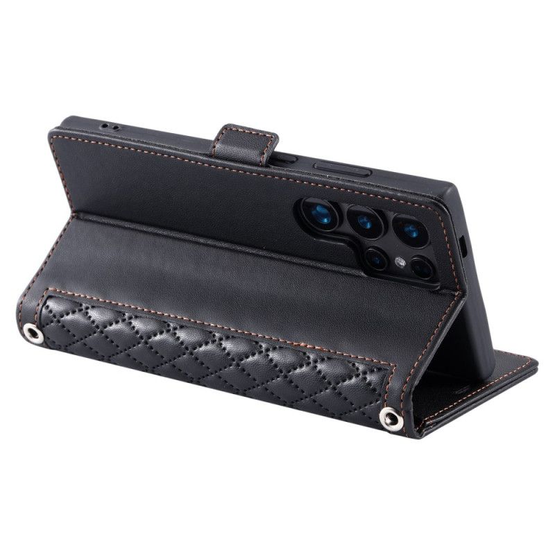 Fodral Samsung Galaxy S26 Ultra Quiltad Med Rem